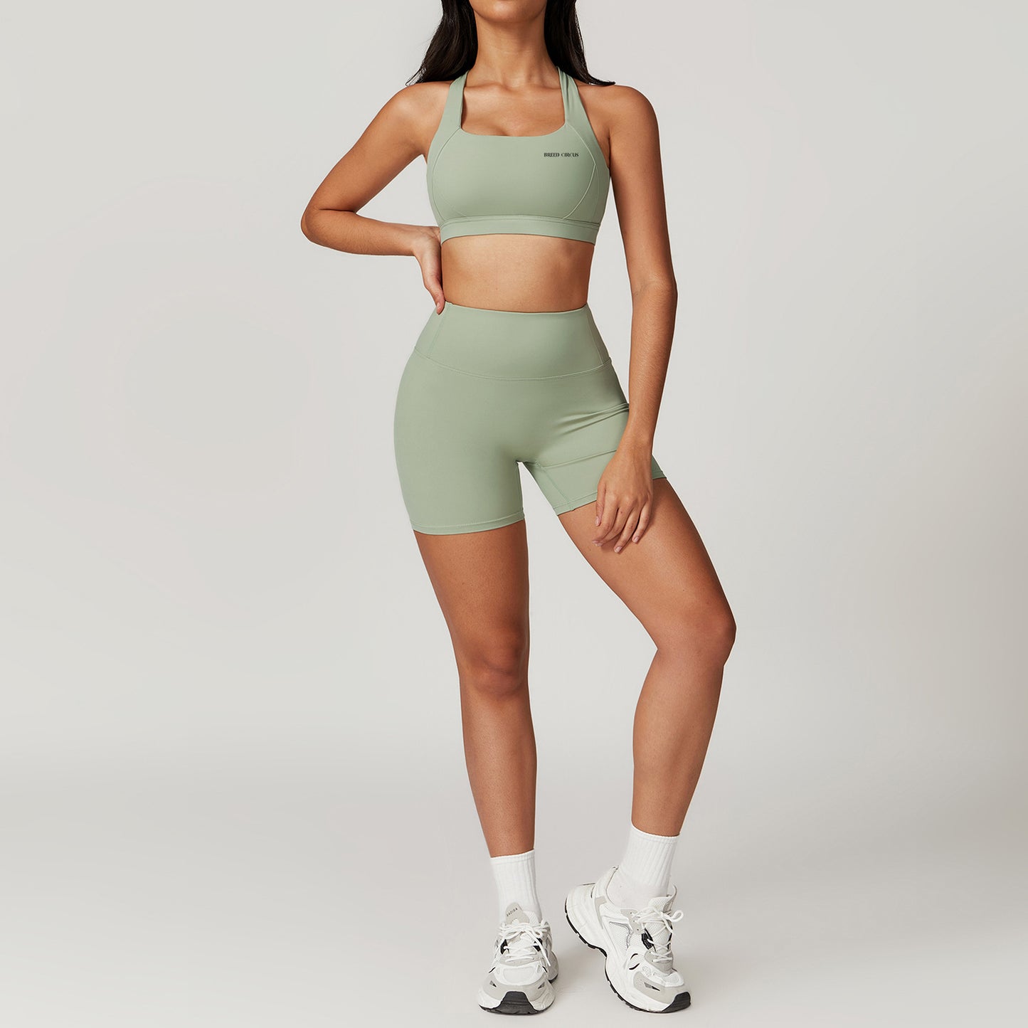 Grazia Shorts: Mid-Waist Activewear Shorts
