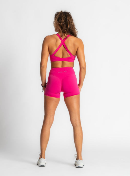 Grazia Shorts: Mid-Waist Activewear Shorts with Scrunch Seam