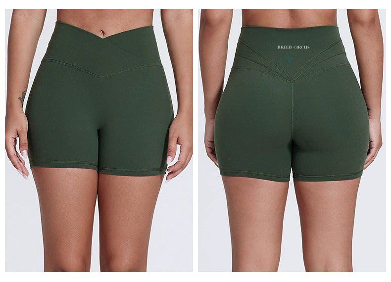 Antonella V-Cut Shorts : Mid-Waist Activewear Shorts