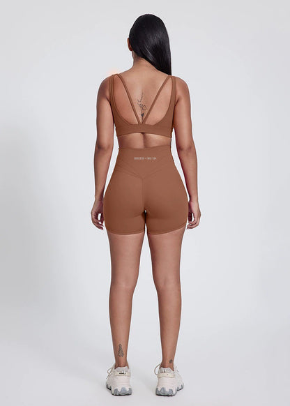 Antonella V-Cut Shorts : Mid-Waist Activewear Shorts