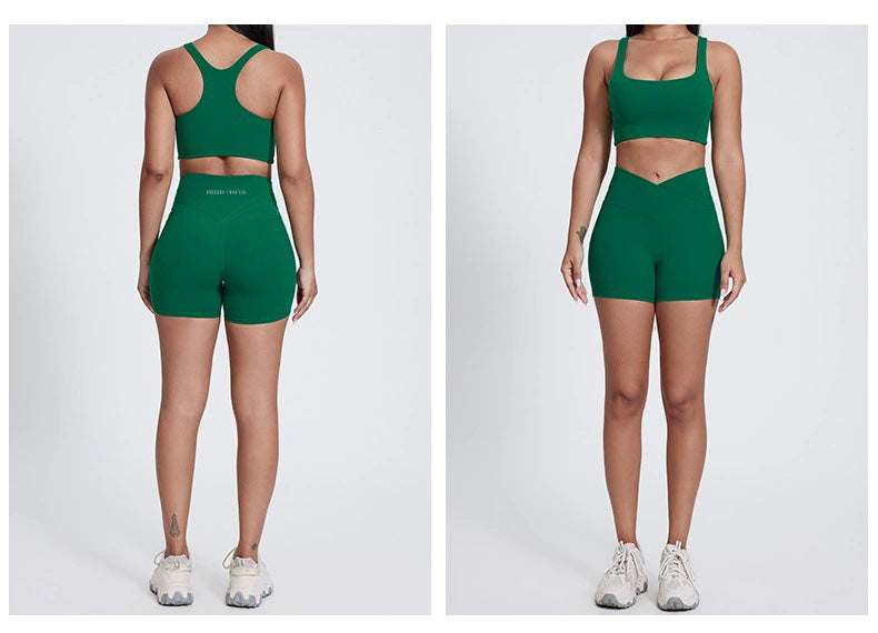 Antonella V-Cut Shorts : Mid-Waist Activewear Shorts