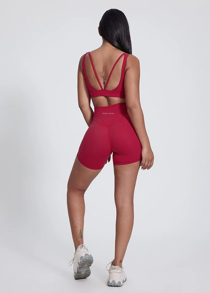 Antonella V-Cut Shorts : Mid-Waist Activewear Shorts