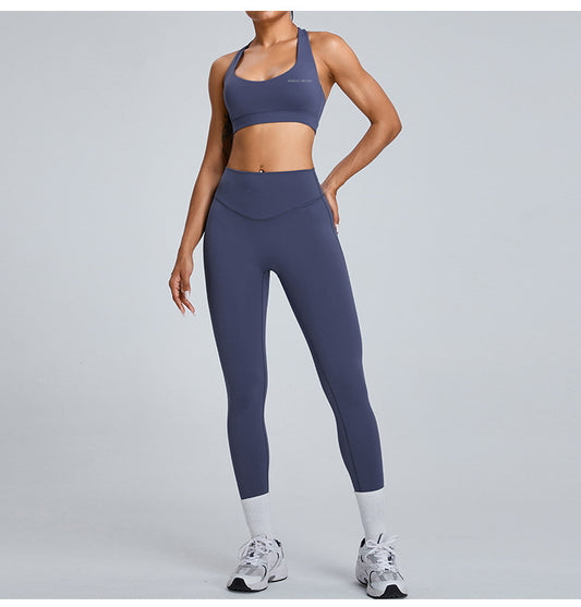 Kathrin Blue Set - Bra & Leggings