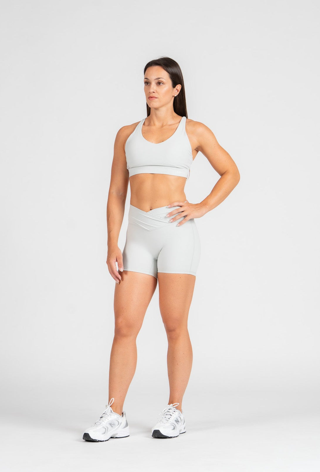 Antonella V-Cut Shorts : Mid-Waist Activewear Shorts