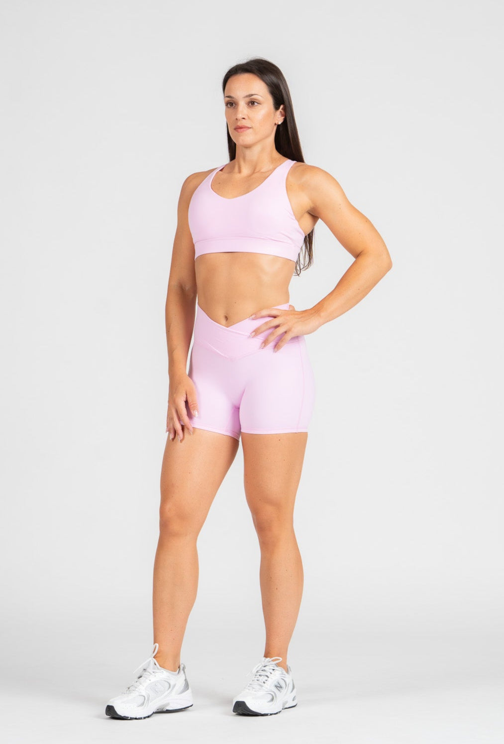 Antonella V-Cut Shorts : Mid-Waist Activewear Shorts