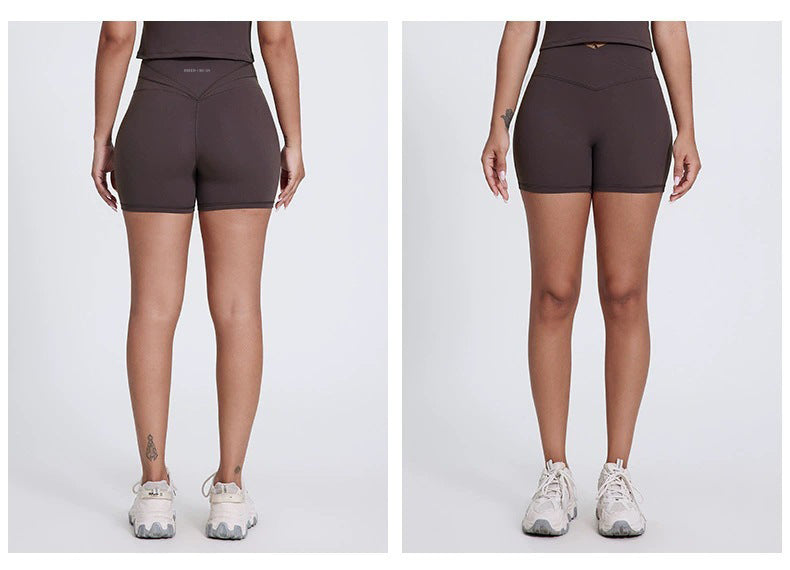 Antonella V-Cut Shorts : Mid-Waist Activewear Shorts
