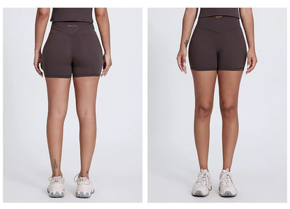 Antonella V-Cut Shorts : Mid-Waist Activewear Shorts