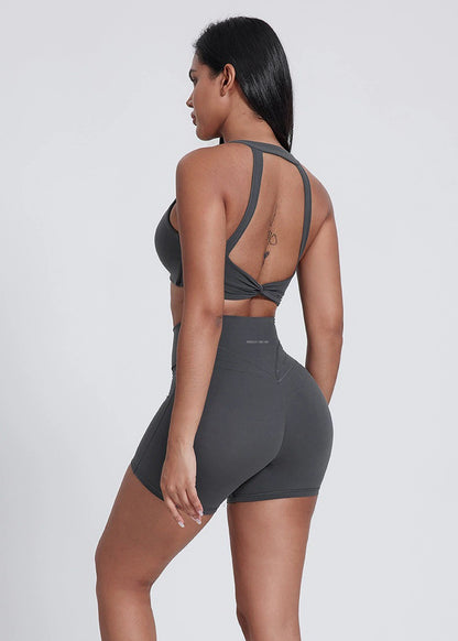 Antonella V-Cut Shorts : Mid-Waist Activewear Shorts